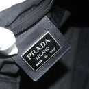 PRADA Boston Bag Nylon Black Silver Auth ka4221A-23