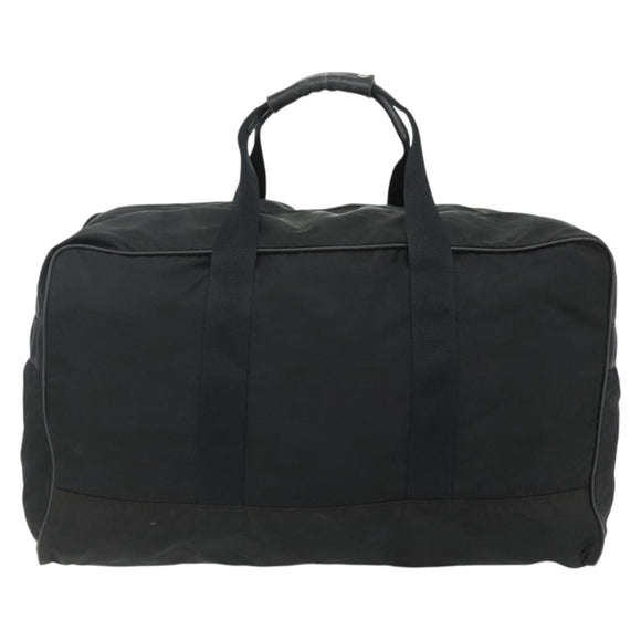 PRADA Boston Bag Nylon Black Silver Auth ka4221A