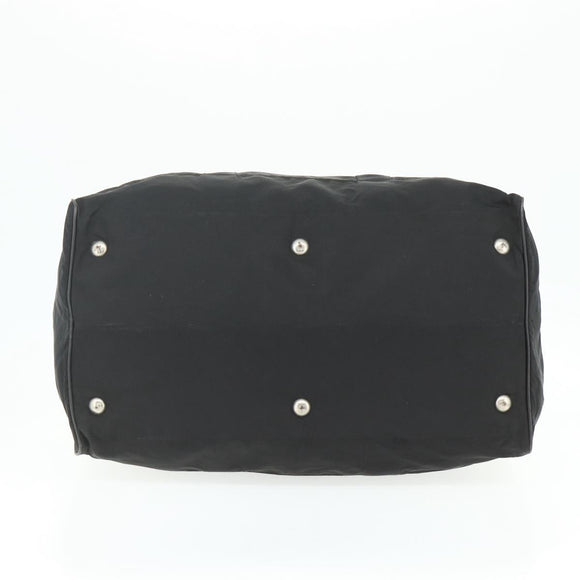 PRADA Boston Bag Nylon Black Silver Auth ka4221A