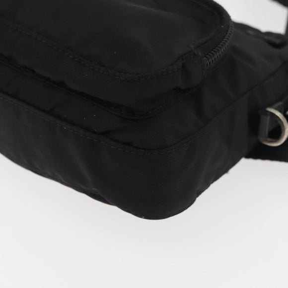 PRADA Body Bag Nylon Black Silver Auth ka4222A
