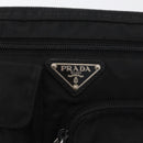 PRADA Body Bag Nylon Black Silver Auth ka4222A-17