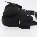 PRADA Body Bag Nylon Black Silver Auth ka4222A-3
