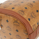 MCM Vicetos Logogram Drawstring Bag Bag PVC Leather Brown Gold Auth ka4224A-15