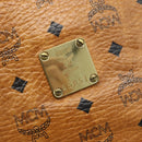 MCM Vicetos Logogram Drawstring Bag Bag PVC Leather Brown Gold Auth ka4224A-12