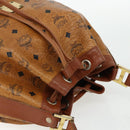 MCM Vicetos Logogram Drawstring Bag Bag PVC Leather Brown Gold Auth ka4224A-6