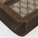 GUCCI GG Supreme Web Sherry Line Shoulder Bag PVC Beige Gold Red Auth ka4225-10