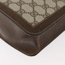 GUCCI GG Supreme Web Sherry Line Shoulder Bag PVC Beige Gold Red Auth ka4225-12