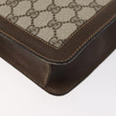 GUCCI GG Supreme Web Sherry Line Shoulder Bag PVC Beige Gold Red Auth ka4225-13