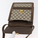 GUCCI GG Supreme Web Sherry Line Shoulder Bag PVC Beige Gold Red Auth ka4225-16