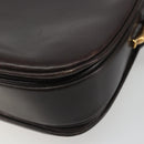 GUCCI Shoulder Bag Leather Brown Gold Auth ka4228-13