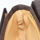 GUCCI Shoulder Bag Leather Brown Gold Auth ka4228-21