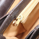 GUCCI Shoulder Bag Leather Brown Gold Auth ka4228-23