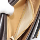 GUCCI Shoulder Bag Leather Brown Gold Auth ka4228-24