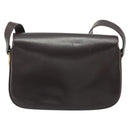 GUCCI Shoulder Bag Leather Brown Gold Auth ka4228-3