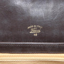 GUCCI Shoulder Bag Leather Brown Gold Auth ka4228A-18