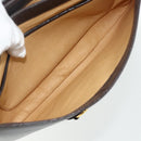 GUCCI Shoulder Bag Leather Brown Gold Auth ka4228A-24