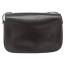 GUCCI Shoulder Bag Leather Brown Gold Auth ka4228A-2