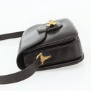 GUCCI Shoulder Bag Leather Brown Gold Auth ka4228A-3
