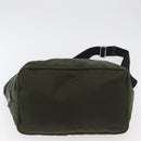 PRADA Handtas Nylon 2-weg Groen Zilver zwart Auth ka4229A-5