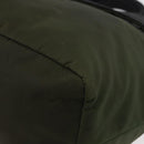 PRADA Handtas Nylon 2-weg Groen Zilver zwart Auth ka4229A-17