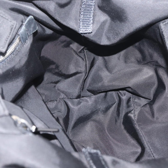 PRADA Handtas Nylon 2-weg Groen Zilver zwart Auth ka4229A
