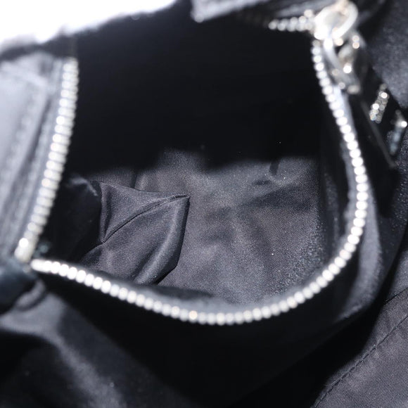 PRADA Handtas Nylon 2-weg Groen Zilver zwart Auth ka4229A
