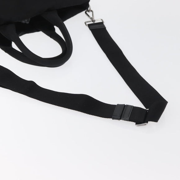PRADA Handtas Nylon 2-weg Groen Zilver zwart Auth ka4229A