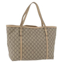 GUCCI GG Supreme Tote Bag PVC Beige Gold 309613 Auth ka4230-1
