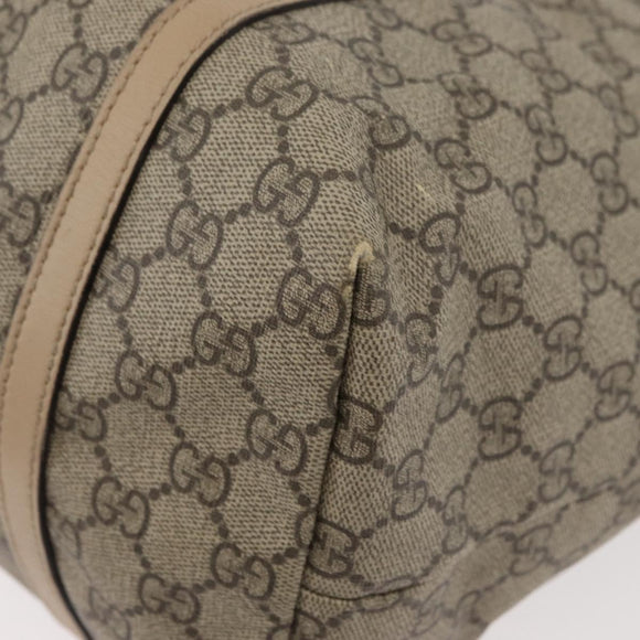 GUCCI GG Supreme Tote Bag PVC Beige Gold 309613 Auth ka4230