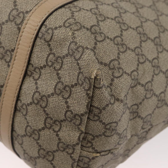 GUCCI GG Supreme Tote Bag PVC Beige Gold 309613 Auth ka4230