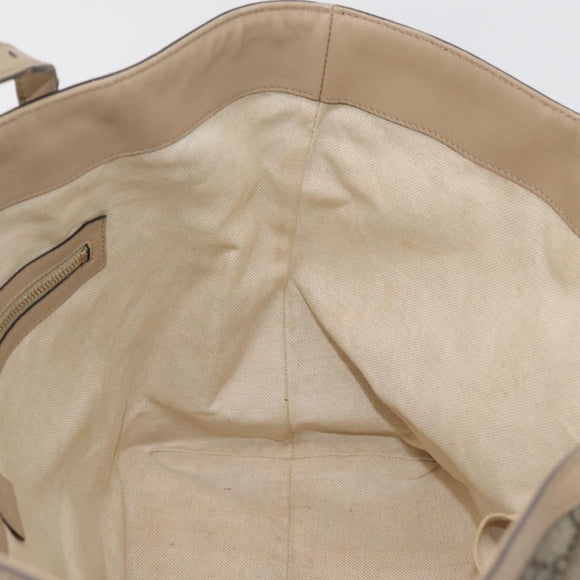 GUCCI GG Supreme Tote Bag PVC Beige Gold 309613 Auth ka4230
