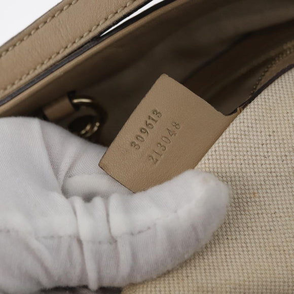 GUCCI GG Supreme Tote Bag PVC Beige Gold 309613 Auth ka4230