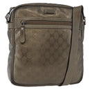 GUCCI GG Implementation Shoulder Bag PVC Bronze Silver 201448 Auth ka4233-1