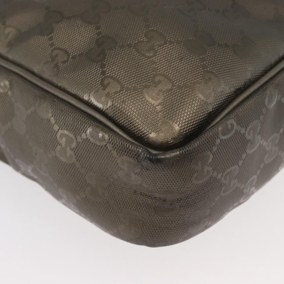 GUCCI GG Implementation Shoulder Bag PVC Bronze Silver 201448 Auth ka4233