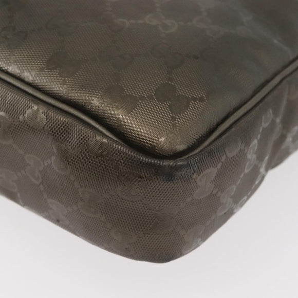 GUCCI GG Implementation Shoulder Bag PVC Bronze Silver 201448 Auth ka4233