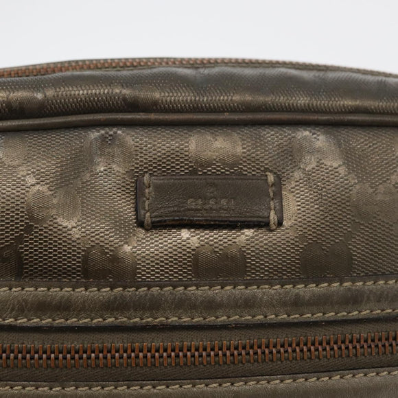 GUCCI GG Implementation Shoulder Bag PVC Bronze Silver 201448 Auth ka4233
