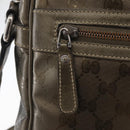 GUCCI GG Implementation Shoulder Bag PVC Bronze Silver 201448 Auth ka4233-15