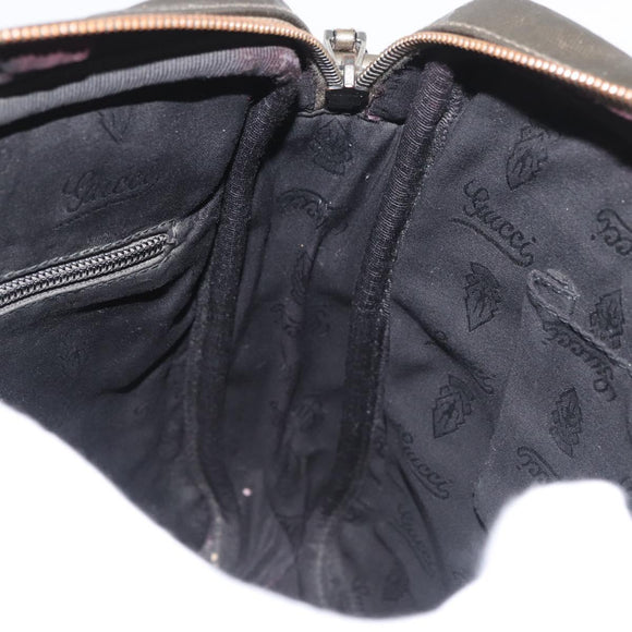GUCCI GG Implementation Shoulder Bag PVC Bronze Silver 201448 Auth ka4233