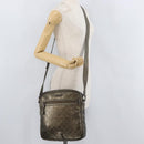 GUCCI GG Implementation Shoulder Bag PVC Bronze Silver 201448 Auth ka4233-25