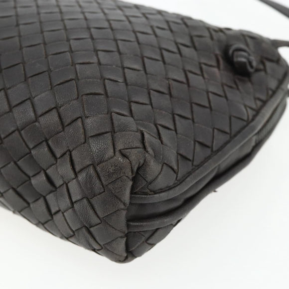 BOTTEGA VENETA INTRECCIATO Shoulder Bag Leather Brown Auth ka4234A
