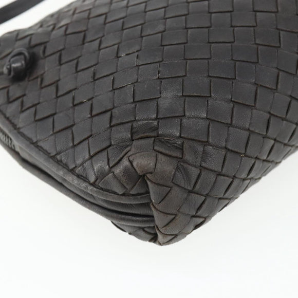 BOTTEGA VENETA INTRECCIATO Shoulder Bag Leather Brown Auth ka4234A