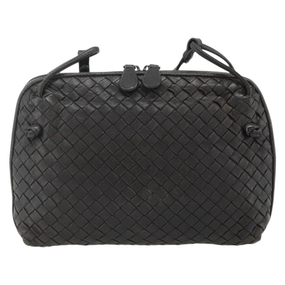 BOTTEGA VENETA INTRECCIATO Shoulder Bag Leather Brown Auth ka4234A