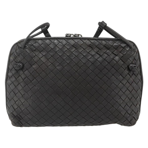 BOTTEGA VENETA INTRECCIATO Shoulder Bag Leather Brown Auth ka4234A