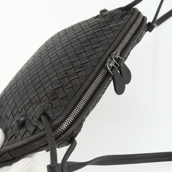 BOTTEGA VENETA INTRECCIATO Shoulder Bag Leather Brown Auth ka4234A