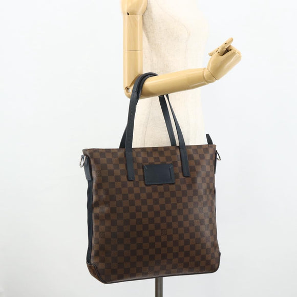 LOUIS VUITTON Damier Ebene Herald Tote Bag N41255 LV Auth ka4237