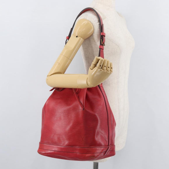 LOUIS VUITTON Epi Noe Shoulder Bag Red M44007 LV Auth ka4241