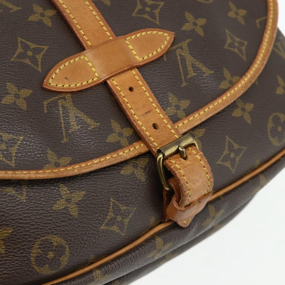 LOUIS VUITTON Monogram Saumur 30 Shoulder Bag M42256 LV Auth ka4242