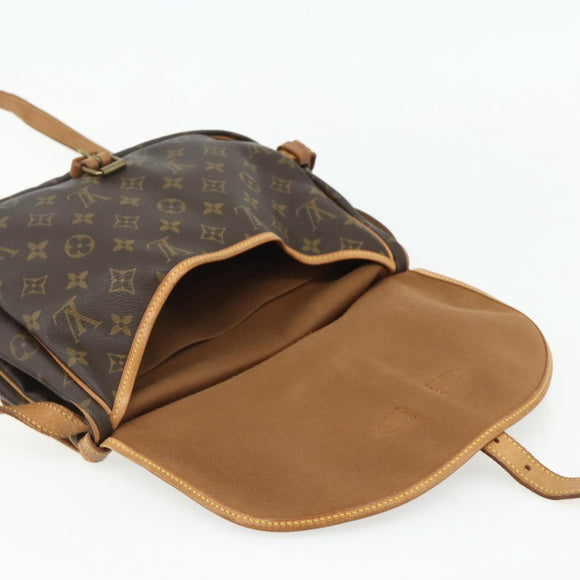 LOUIS VUITTON Monogram Saumur 30 Shoulder Bag M42256 LV Auth ka4242