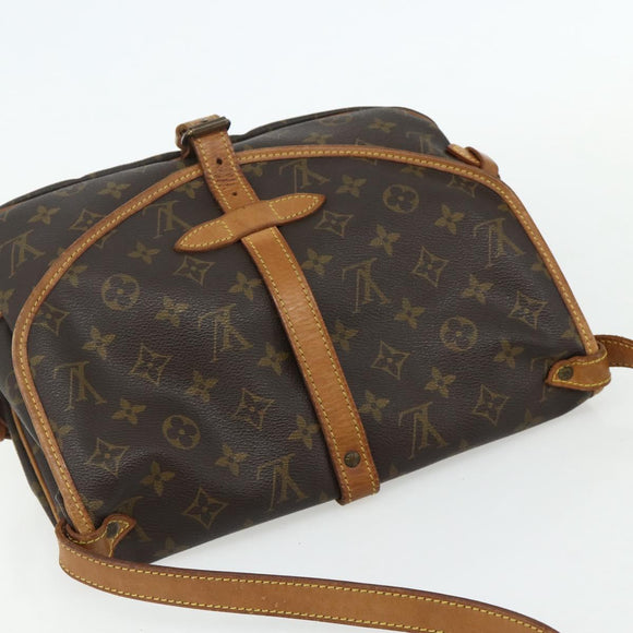 LOUIS VUITTON Monogram Saumur 30 Shoulder Bag M42256 LV Auth ka4242