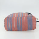 PRADA Hand Bag Canvas Leather 2way Multicolor Silver Auth ka4243-5